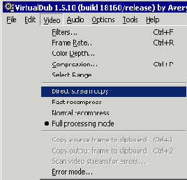 VirtualDub:     (muxing)